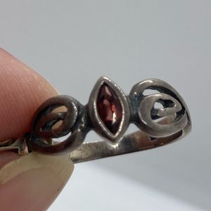 BOGO50 Sterling silver garnet ring